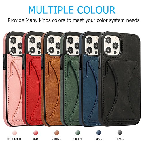 

Phone Case For Apple Back Cover iPhone 12 Pro Max 11 SE 2020 X XR XS Max 8 7 Card Holder Shockproof Dustproof Solid Colored PU Leather
