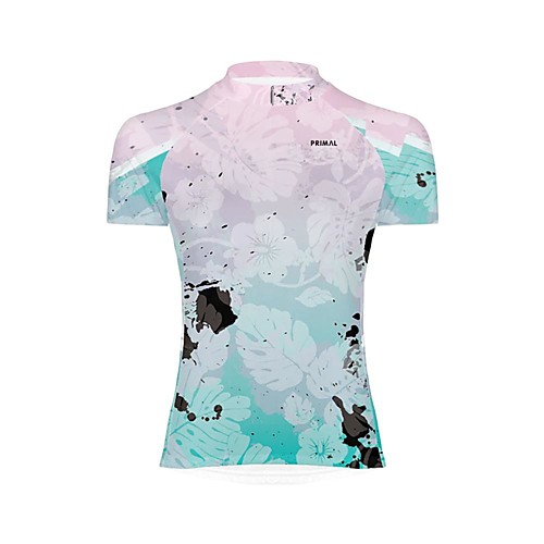 

21Grams Women's Short Sleeve Cycling Jersey Summer Spandex Polyester PinkGreen Bike Jersey Top Mountain Bike MTB Road Bike Cycling Quick Dry Moisture Wicking Breathable Sports Clothing Apparel