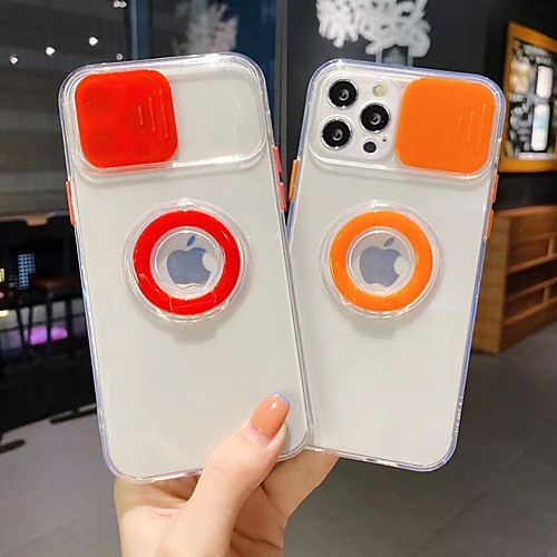 

Camera Lens Protection Phone Case on For iPhone 12 Pro Max 11 SE 2020 X XR XS Max 8 7 Ring Holder Clear Back Cover