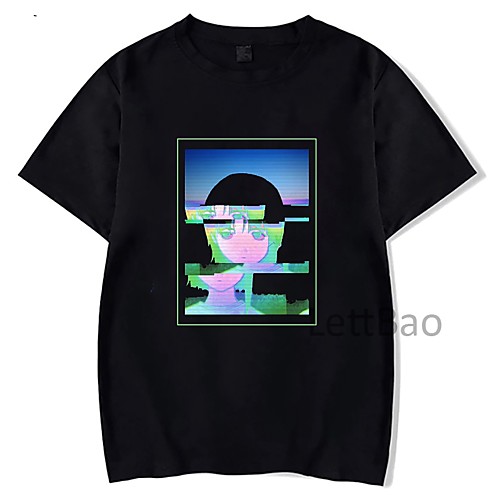 

Inspired by Serial Experiments Lain Cosplay Anime Cartoon Polyester / Cotton Blend Print Harajuku Graphic Kawaii T-shirt For Women's / Men's