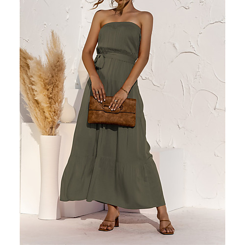 

2021 spring and summer cross-border women's amazon ebay aliexpress hot sale tube top dress