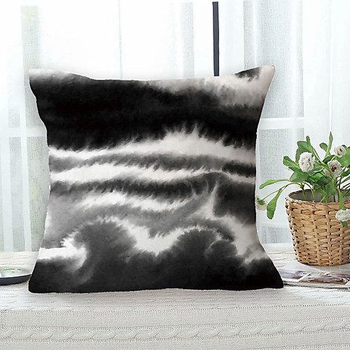 

Black White Double Side Cushion Cover 1PC Soft Decorative Square Throw Pillow Cover Cushion Case Pillowcase for Sofa Bedroom Livingroom Outdoor Superior Quality Machine Washable Outdoor Cushion for Sofa Couch Bed Chair