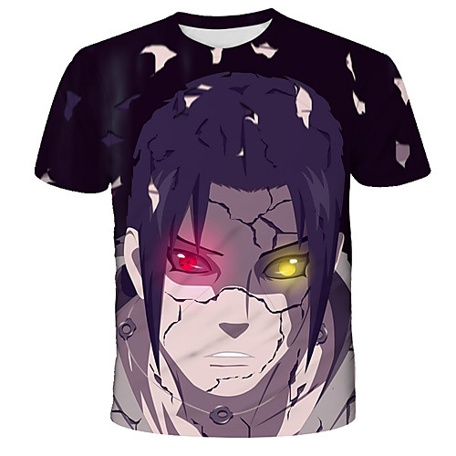 

Inspired by Naruto Uchiha Sasuke Anime Cartoon 100% Polyester 3D Harajuku Graphic Kawaii T-shirt For Women's / Men's