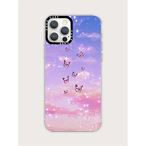 

Phone Case For Apple Back Cover iPhone 12 Pro Max 11 SE 2020 X XR XS Max 8 7 Shockproof Dustproof Butterfly TPU