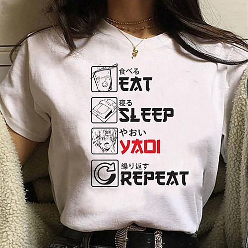

Inspired by Cosplay Cosplay Anime Cartoon Polyester / Cotton Blend Print Harajuku Graphic Kawaii T-shirt For Women's / Men's