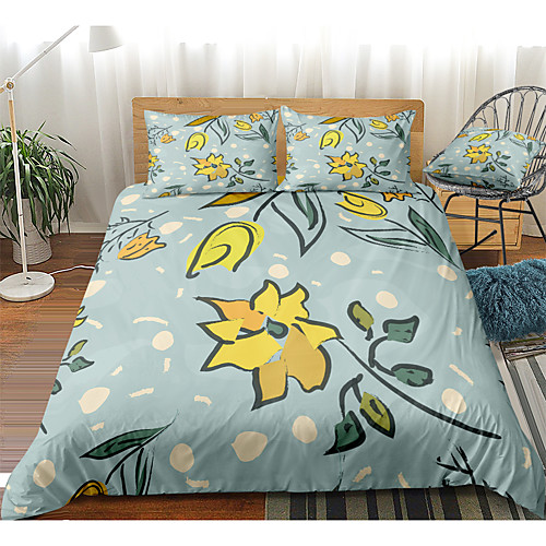 

Duvet Cover Sets 3 Piece Rayon / Polyester 3D Rainbow Reactive Print Bohemian Style