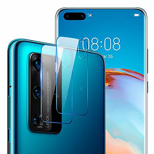 

icheckey camera tempered glass protective film for huawei p40 pro [2 pieces], camera protection for huawei p40 pro, ultra-clear, anti-scratch, anti-oil, camera lens tempered glass film p40 pro