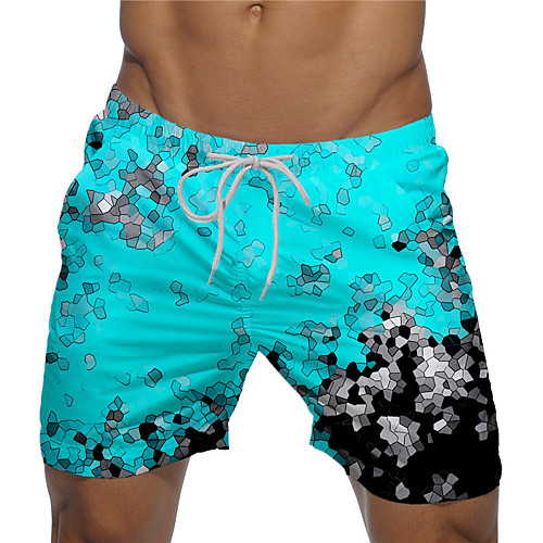 

Men's Designer Casual / Sporty Big and Tall Quick Dry Breathable Soft Holiday Beach Swimming Pool Shorts Bermuda shorts Swim Trucks Pants Graphic Prints Geometry Short Drawstring Elastic Drawstring