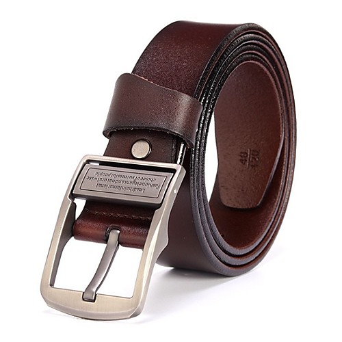 

Men's Wide Belt Leather Belt Solid Colored