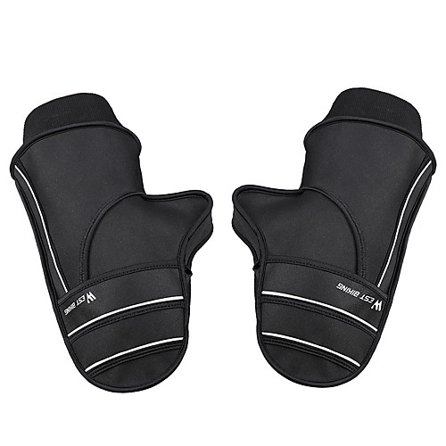 

Winter Bike Gloves / Cycling Gloves Reflective Windproof Warm Quick Dry Mittens Sports Gloves Black for Adults' Outdoor Exercise Cycling / Bike