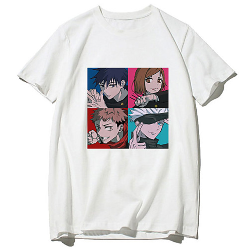 

Inspired by Jujutsu Kaisen Cosplay Anime Cartoon Polyester / Cotton Blend Print Harajuku Graphic Kawaii T-shirt For Women's / Men's