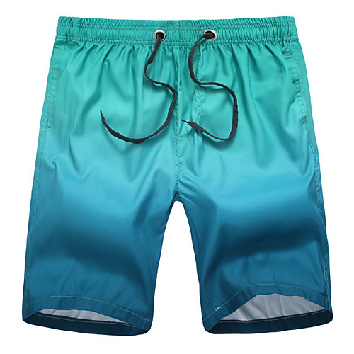 

Men's Casual Shorts Breathable Sports Holiday Chinos Shorts Pants Gradient Knee Length Mesh Print Black / White Dark Blue / Red Orange Black / Green Dark Blue
