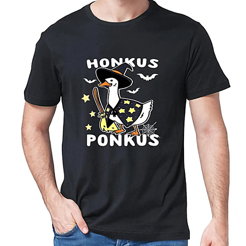 

Men's Unisex Tee T shirt Hot Stamping Graphic Prints Letter Animal Plus Size Print Short Sleeve Casual Tops Cotton Basic Designer Big and Tall Black