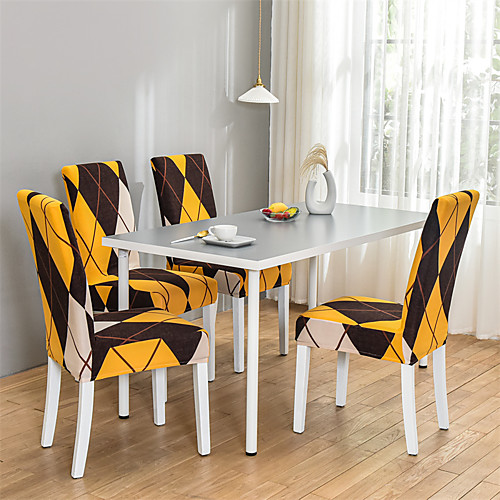 

Nordic Simple Style Household Elastic Cne-piece Chair Set Integrated Dining Table Chair Set Four Seasons