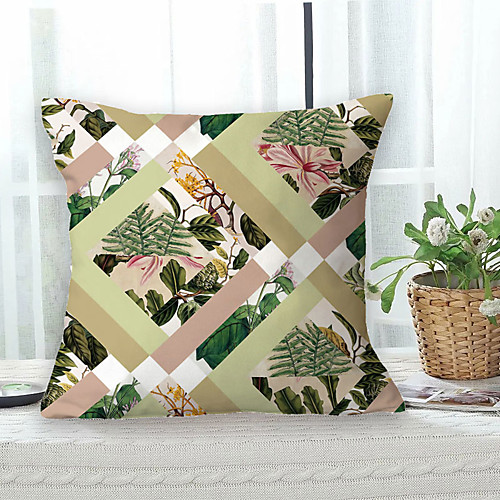

Botanical Double Side Cushion Cover 1PC Soft Decorative Square Throw Pillow Cover Cushion Case Pillowcase for Bedroom Livingroom Superior Quality Machine Washable Outdoor Cushion for Sofa Couch Bed Chair Garden Theme