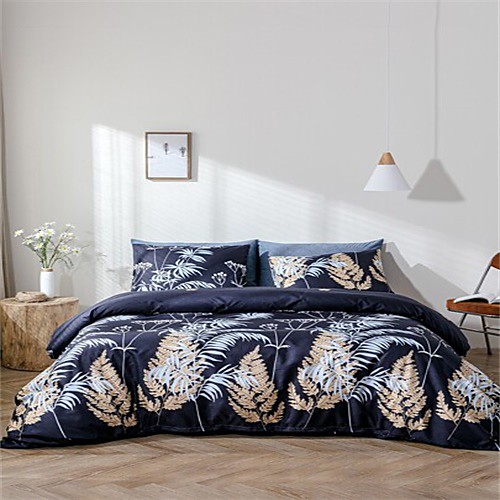 

3-Piece Duvet Cover Set Hotel Bedding Sets Comforter Cover with Soft Lightweight Microfiber Include 1 Duvet Cover 2 Pillowcases for Double/Queen/King(1 Pillowcase for Twin/Single)