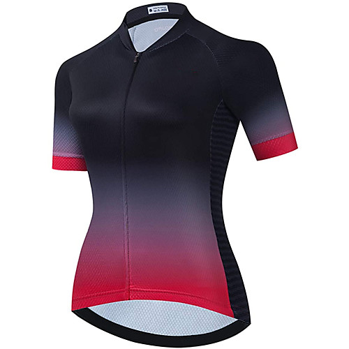 

21Grams Women's Short Sleeve Cycling Jersey Summer Spandex Black Gradient Bike Top Mountain Bike MTB Road Bike Cycling Sports Clothing Apparel / Stretchy / Athleisure