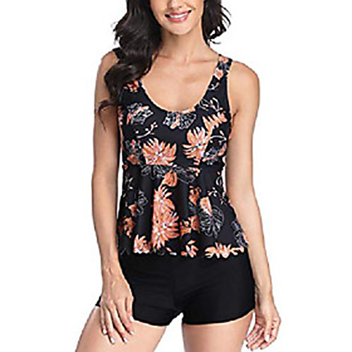 

Women's Bikini Swimwear Swimsuit Chrysanthemum-black Blue Leaf-Black Safflower-black Pineapple-black Swimwear Bathing Suits Casual