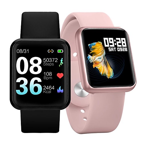 

P68S Smartwatch Fitness Running Watch Bluetooth ECGPPG Pedometer Call Reminder Heart Rate Monitor Blood Pressure Measurement Body Temperature Test IP68 42mm Watch Case for Android iOS Men Women