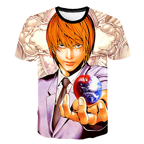 

Inspired by Death Note Cosplay Anime Cartoon 100% Polyester 3D Harajuku Graphic Kawaii T-shirt For Women's / Men's