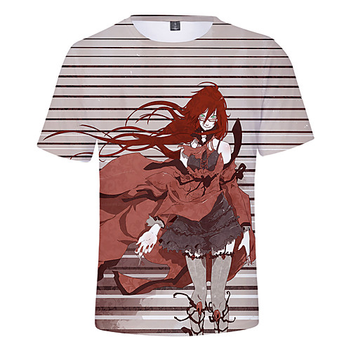 

Inspired by Black Butler Cosplay Anime Cartoon 100% Polyester 3D Harajuku Graphic Kawaii T-shirt For Women's / Men's
