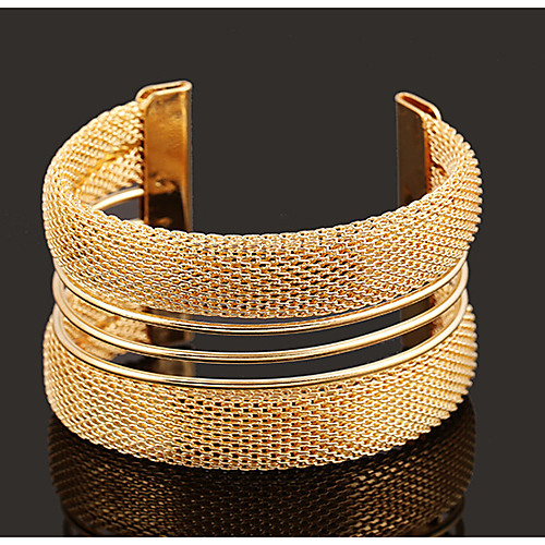 

Women's Cuff Bracelet Classic Fashion Stylish Alloy Bracelet Jewelry Gold For Anniversary Date Birthday Festival