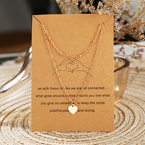 

Women's Choker Necklace Pendant Necklace Classic Heart Dainty Simple Romantic European Alloy Gold 40-50 cm Necklace Jewelry 1pc For Party Evening Street Prom Birthday Party Festival