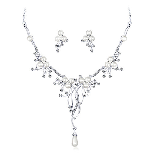 

classic fashion popular necklace set fashion rhinestone wedding collocation necklace and earring two-piece set