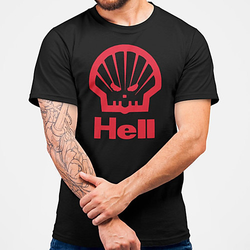 

Men's Unisex Tee T shirt Hot Stamping Graphic Prints Letter Plus Size Print Short Sleeve Casual Tops Cotton Basic Designer Big and Tall Black