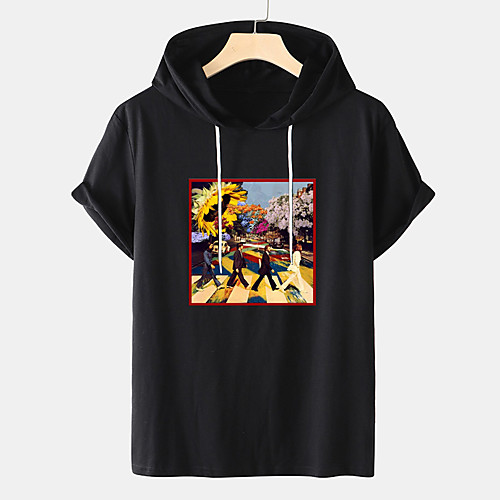 

Men's Unisex Tee T shirt Hot Stamping Graphic Prints Human Plus Size Short Sleeve Casual Tops Cotton Basic Designer Big and Tall White Black Orange