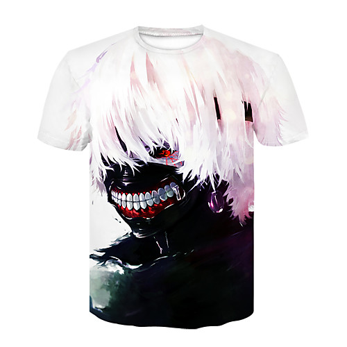 

Inspired by Tokyo Ghoul Cosplay Anime Cartoon 100% Polyester 3D Harajuku Graphic Kawaii T-shirt For Women's / Men's
