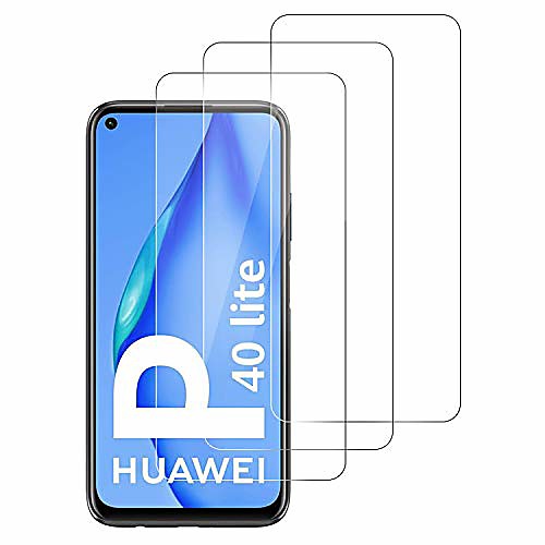 

dasfond tempered glass compatible with huawei p40 lite, [3 pieces] huawei p40 lite protective film, bubble-free, hd tempered glass film, 9h hardness, anti-bubbles, screen protector for huawei p40 lite