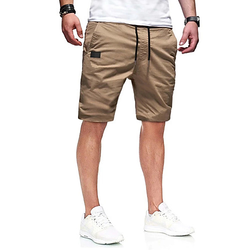 

Men's Shorts Sports Casual Daily Chinos Shorts Pants Solid Colored Knee Length Gray Khaki Green Black