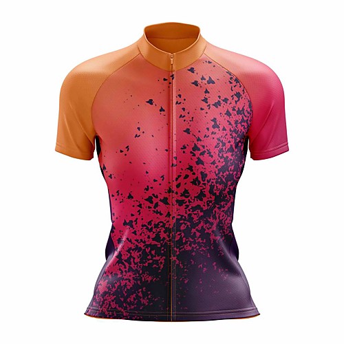 

21Grams Women's Short Sleeve Cycling Jersey Summer Spandex Purple Bike Top Mountain Bike MTB Road Bike Cycling Sports Clothing Apparel / Stretchy / Athleisure