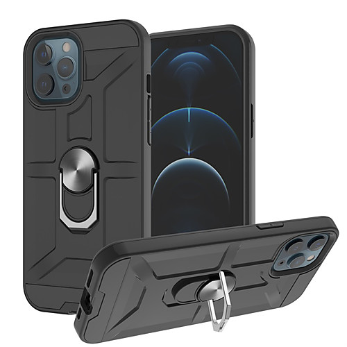 

Phone Case For Apple Back Cover iPhone 12 Pro Max 11 SE 2020 X XR XS Max 8 7 Shockproof Dustproof with Stand Solid Colored TPU