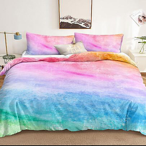 

3-Piece Duvet Cover Set Hotel Bedding Sets Comforter Cover with Soft Lightweight Microfiber Include 1 Duvet Cover 2 Pillowcases for Double/Queen/King(1 Pillowcase for Twin/Single)