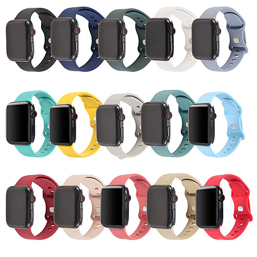 

Smart Watch Band for Apple iWatch 1 pcs Sport Band Modern Buckle Silicone Replacement Wrist Strap for Apple Watch Series SE / 6/5/4/3/2/1