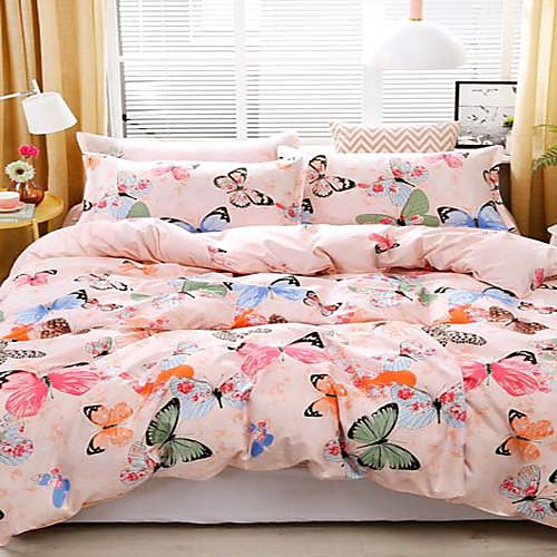 

3-Piece Duvet Cover Set Hotel Bedding Sets Comforter Cover with Soft Lightweight Microfiber Include 1 Duvet Cover 2 Pillowcases for Double/Queen/King(1 Pillowcase for Twin/Single)