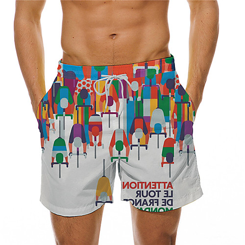 

Men's Designer Casual / Sporty Big and Tall Quick Dry Breathable Soft Holiday Beach Swimming Pool Shorts Bermuda shorts Swim Trucks Pants Graphic Prints Character Short Drawstring Elastic Drawstring