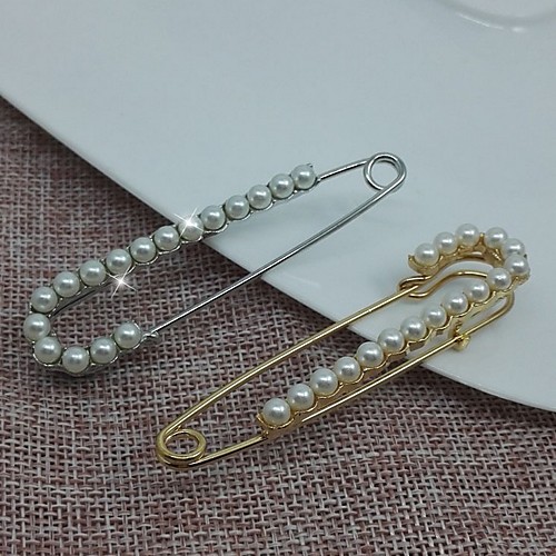 

rhinestone brooch jewelry pearl rhinestone shining pin shaped brooch