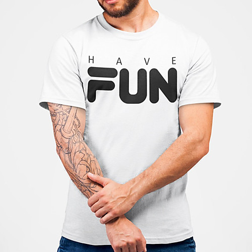 

Men's Unisex Tee T shirt Hot Stamping Graphic Prints Letter Plus Size Print Short Sleeve Casual Tops Cotton Basic Designer Big and Tall White