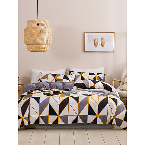 

3-Piece Duvet Cover Set Hotel Bedding Sets Comforter Cover with Soft Lightweight Microfiber Include 1 Duvet Cover 2 Pillowcases for Double/Queen/King(1 Pillowcase for Twin/Single)