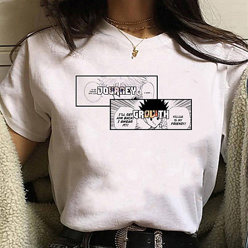 

Inspired by Hunter X Hunter Cosplay Anime Cartoon Polyester / Cotton Blend Print Harajuku Graphic Kawaii T-shirt For Women's / Men's