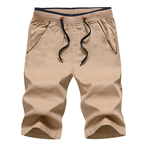 

Men's Streetwear Chino Quick Dry Breathable Sports Casual Sports Chinos Shorts Pants Color Block Knee Length Sporty Black Red Khaki Navy Blue Light Blue