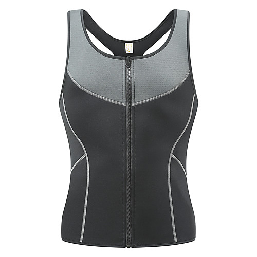 

Corset Women's Polyester Shapewear Overbust Corset Zipper Black gray XS