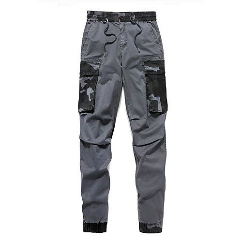 

Men's Cargo Chino Chinos Tactical Cargo Pants Patchwork Yellow camouflage Camouflage Gray Camouflage Green