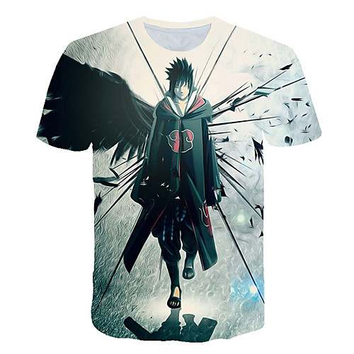 

Inspired by Naruto Uchiha Sasuke Anime Cartoon 100% Polyester 3D Harajuku Graphic Kawaii T-shirt For Women's / Men's