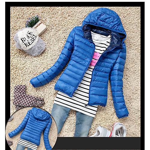 

Women's Coat Daily Wear Spring Summer Regular Coat Regular Fit Casual / Daily Jacket Solid Color Zipper Blue khaki