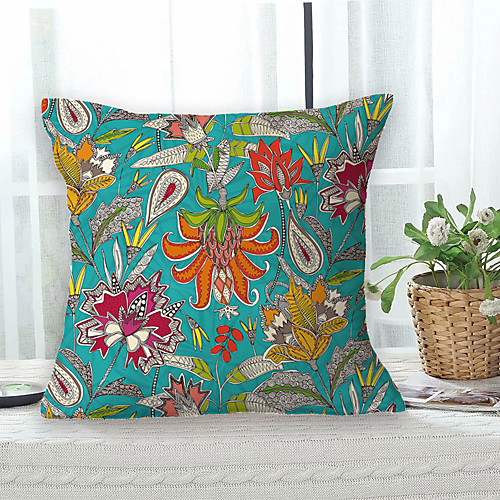 

Vintage Floral Double Side Cushion Cover 1PC Soft Decorative Square Throw Pillow Cover Cushion Case Pillowcase for Bedroom Livingroom Superior Quality Machine Washable Outdoor Cushion for Sofa Couch Bed Chair