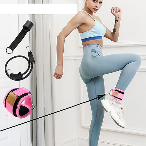 

Exercise Resistance Bands 4 pcs Sports Mixed Material Yoga Fitness Workout Lightweight Wearproof Explosive Power Training Tummy Fat Burner Stretching For Women's Men's Waist Waist & Back Foot